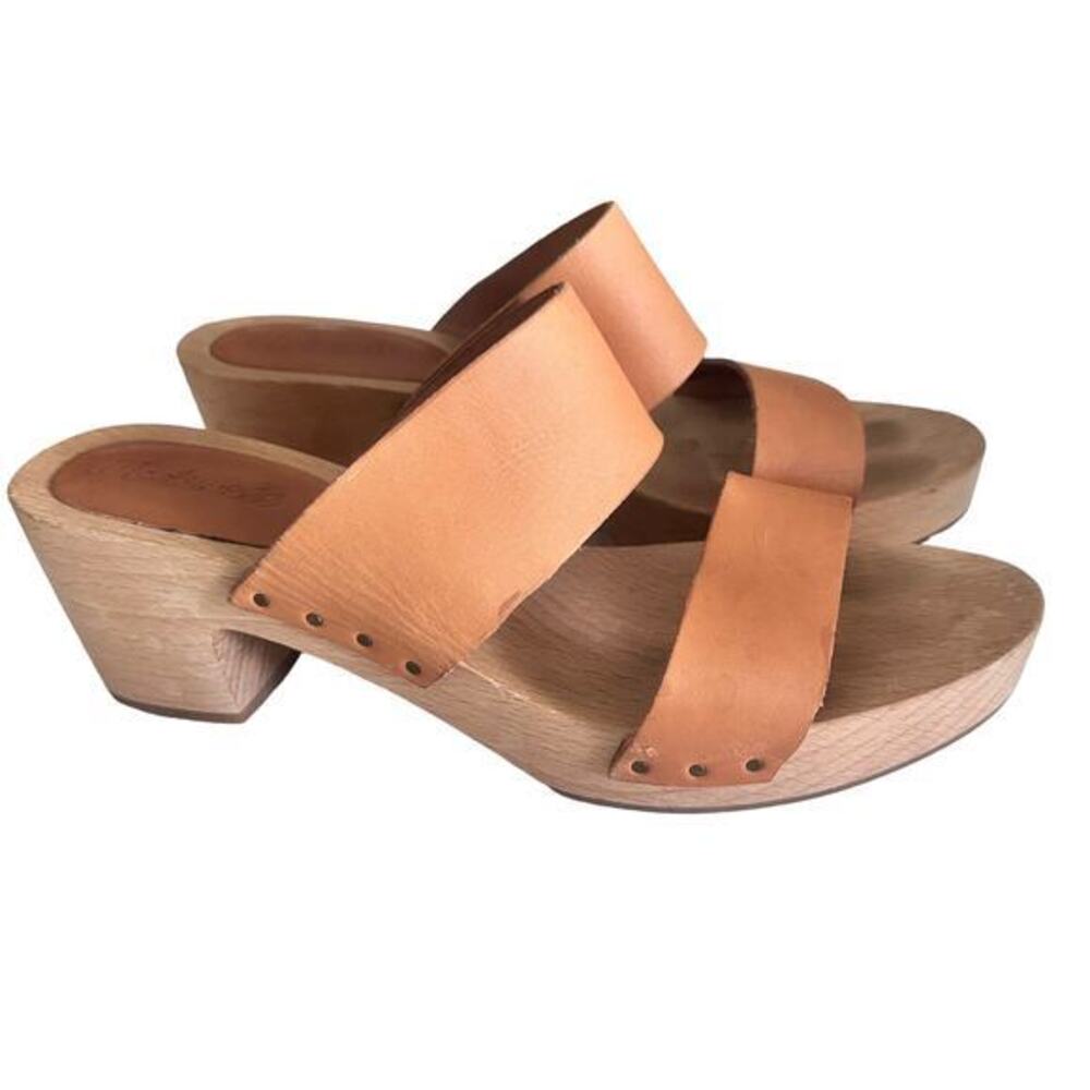 Madewell Clara‎ camel Clog Sandal size 6